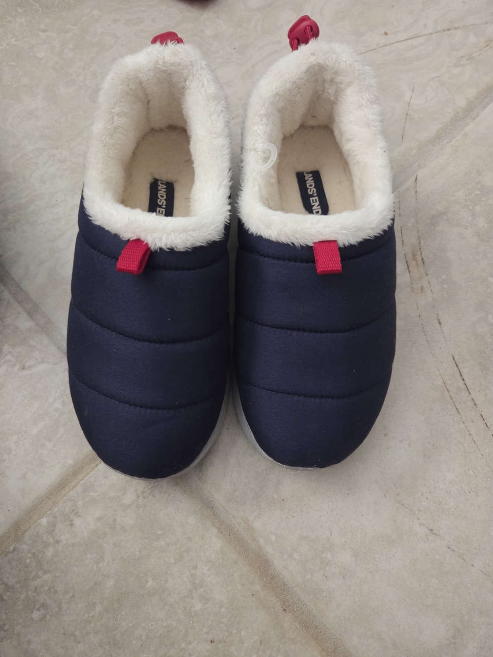 Kids Lands' End puffer slippers